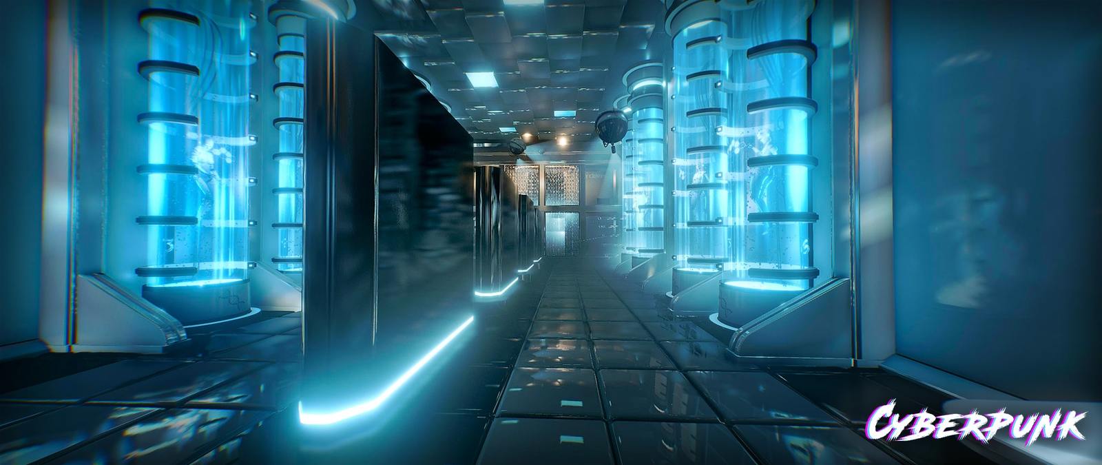 Cyberpunk VR Escape Room In-Game Screenshot