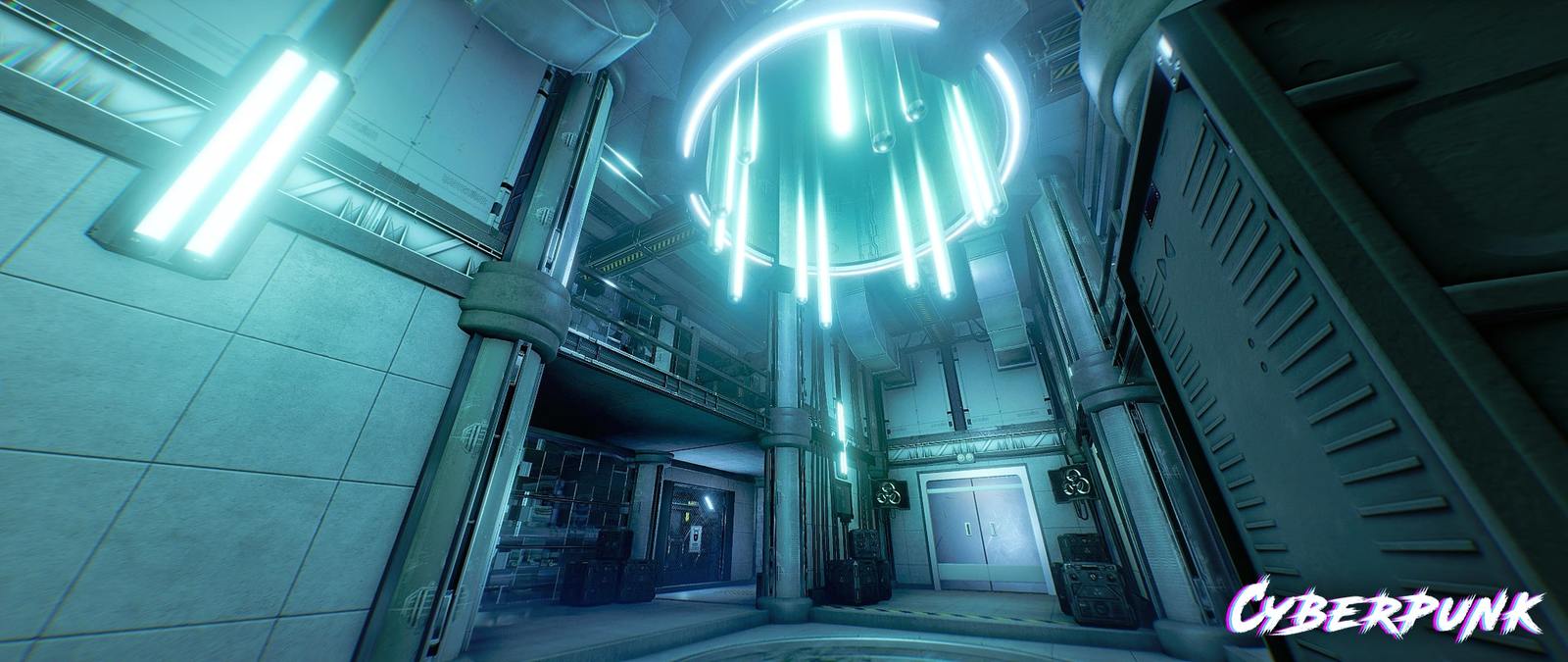 Cyberpunk VR Escape Room In-Game Screenshot
